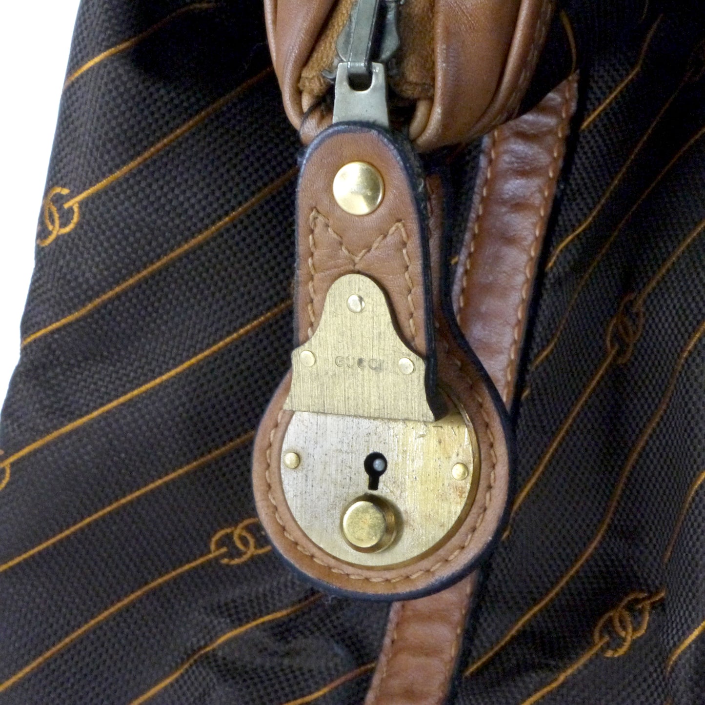 OLD Gucci  激レア！流れ星　大型ボストン(茶)