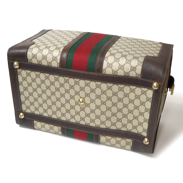 OLD Gucci レア！大型鍵付きシェリー ドクターズバッグ（茶）