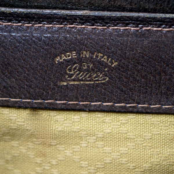 OLD Gucci レア！大型鍵付きシェリー ドクターズバッグ（茶）