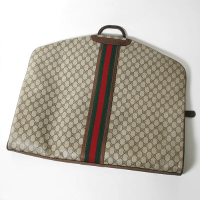 OLD Gucci ガーメントバッグ（茶・縦シェリー）