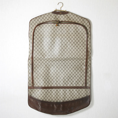 OLD Gucci ガーメントバッグ（茶・縦シェリー）
