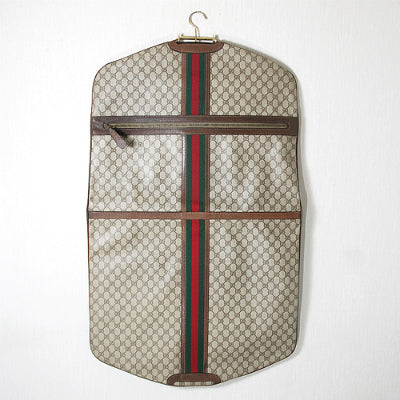 OLD Gucci ガーメントバッグ（茶・縦シェリー）