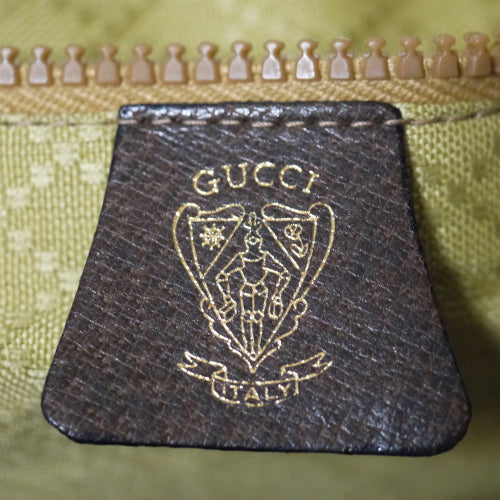 OLD Gucci　大型ボストン（茶・総皮）