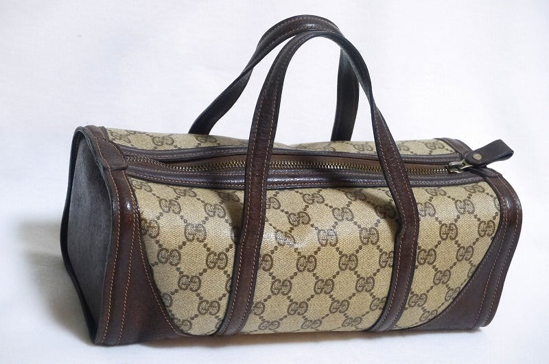 OLD Gucci カマボコ型ミニボストン（茶）