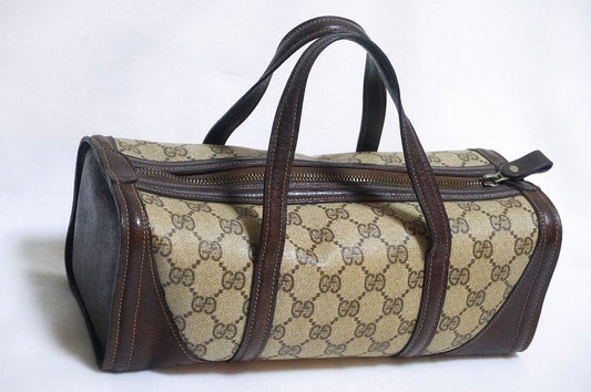 OLD Gucci カマボコ型ミニボストン（茶）