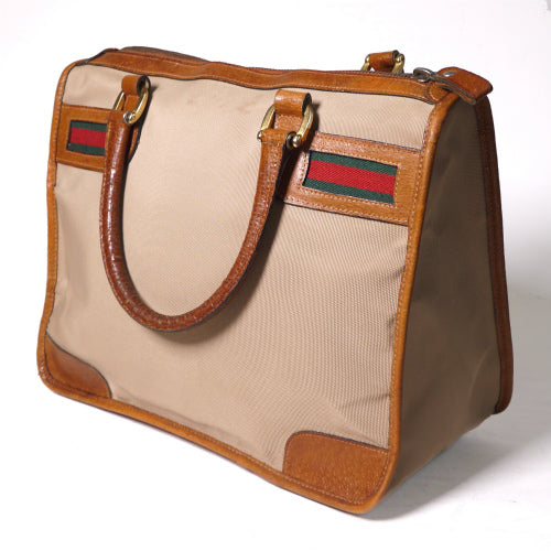 OLD Gucci ＜訳アリ＞スクエアミニボストン（キャメル）