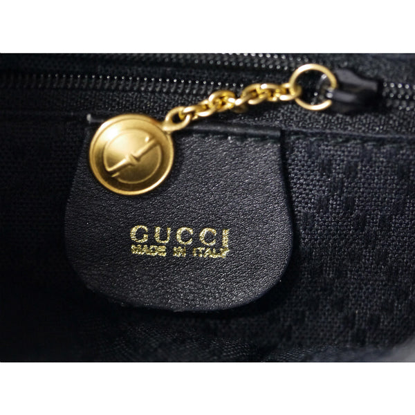 OLD Gucci　総革半円シンプルボストン（黒）