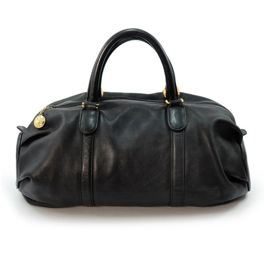 OLD Gucci　総革半円シンプルボストン（黒）