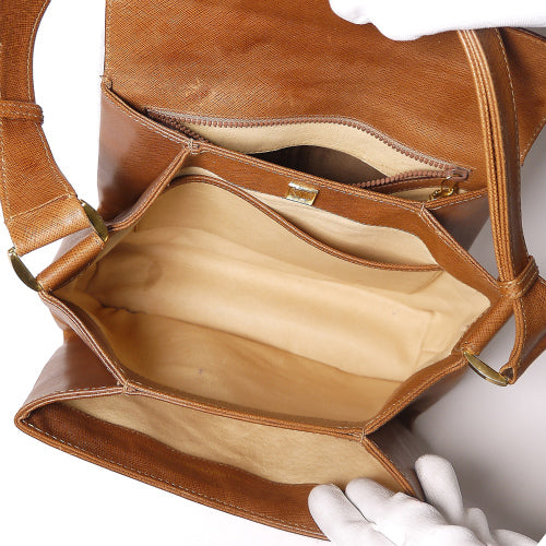 OLD Gucci　ゴールドクレスト　キャメル２Wayバッグ