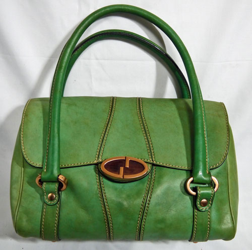 Gucci ムラ染めボストン（緑）