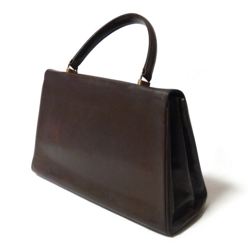 OLD Gucci 　リザードケリーバッグ（茶）