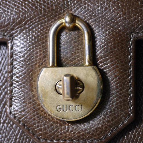 OLD Gucci 　リザードケリーバッグ（茶）