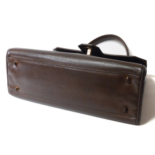 OLD Gucci 　リザードケリーバッグ（茶）