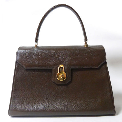 OLD Gucci 　リザードケリーバッグ（茶）