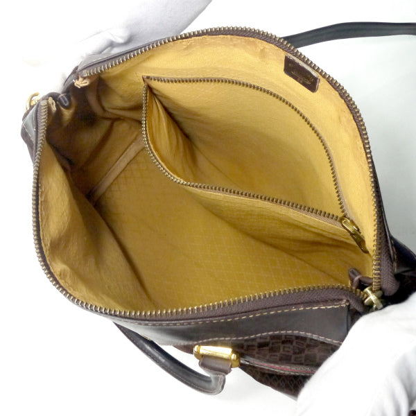 OLD Gucci 　激レア!!スエード×シェリー スクエアGGボストン（茶）