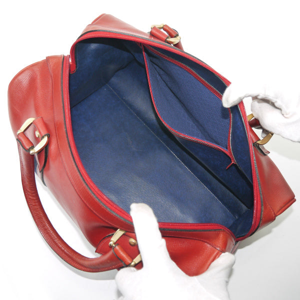 OLD Gucci 　激レア!総革製Wシェリーボストン（赤）