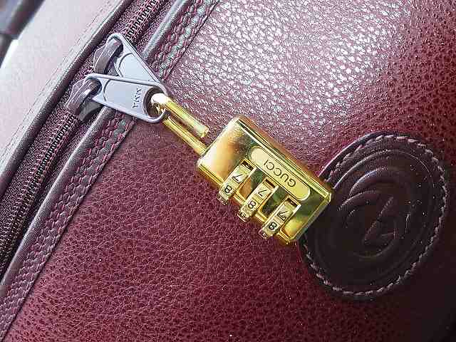 OLD Gucci 　２Ｗａｙ本革ボストン（ボルドー）