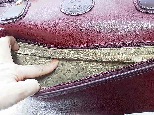 OLD Gucci 　２Ｗａｙ本革ボストン（ボルドー）