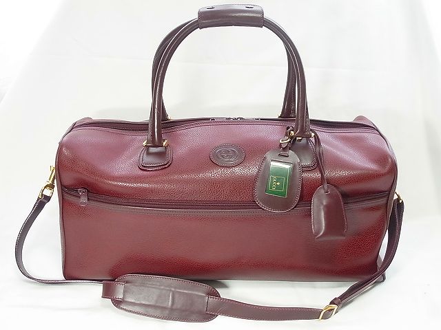 OLD Gucci 　２Ｗａｙ本革ボストン（ボルドー）