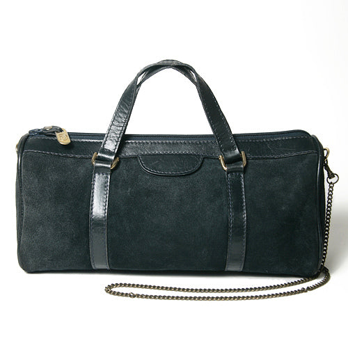 OLD Gucci ２Way　ミニボストン（スエード・紺)