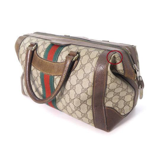 OLD Gucci <訳あり>70ｓ!シェリーラインボストン（茶）