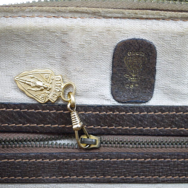 OLD Gucci <訳あり>70ｓ!シェリーラインボストン（茶）