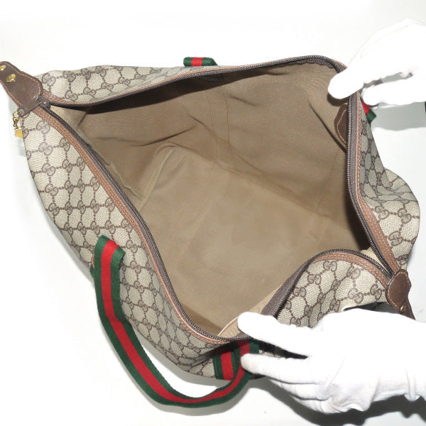 OLD Gucci　折り畳み大型トートボストン（茶）