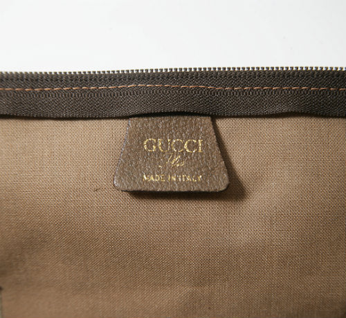 OLD Gucci Plus　折り畳み大型トートボストン（茶）