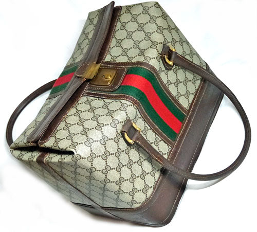 OLD Gucci コスメドクターズバッグ（茶）