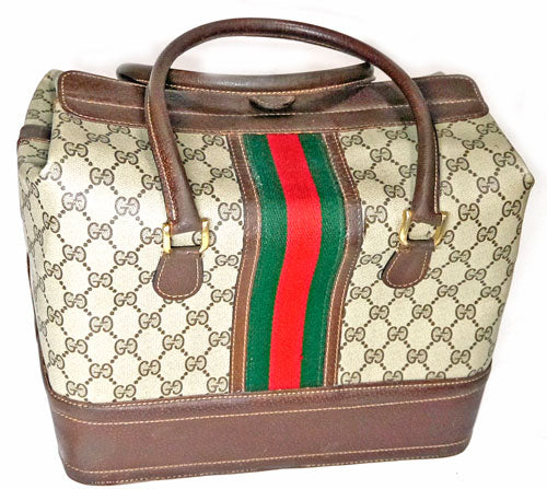 OLD Gucci コスメドクターズバッグ（茶）