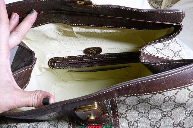 OLD Gucci コスメドクターズバッグ（茶）