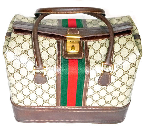 OLD Gucci コスメドクターズバッグ（茶）