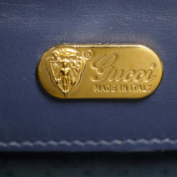 OLD Gucci フローラ コスメドクターズバッグ（紺）