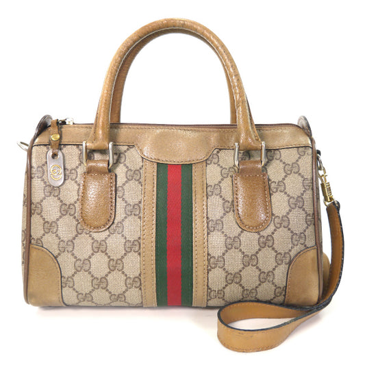 OLD Gucci 縦シェリー2WAYミニボストン（茶）