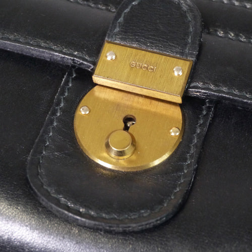 OLD Gucci 総革コスメティックバッグ（黒）