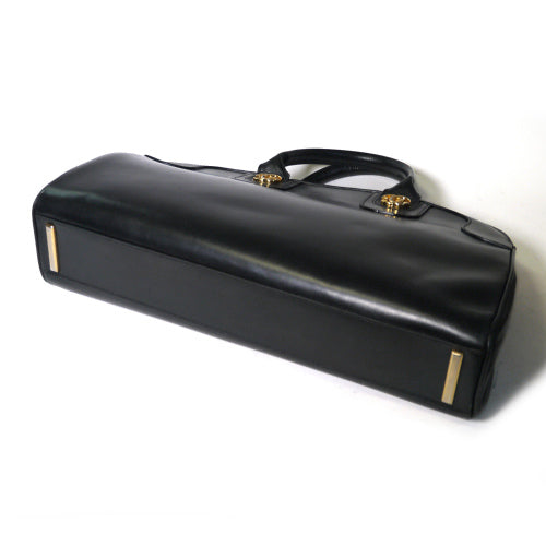 OLD Gucci カウ半円ハンドバッグ（黒)