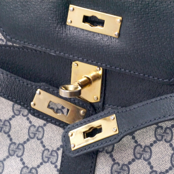 OLD Gucci 希少!!バーキンタイプGG柄ショルダー（青）