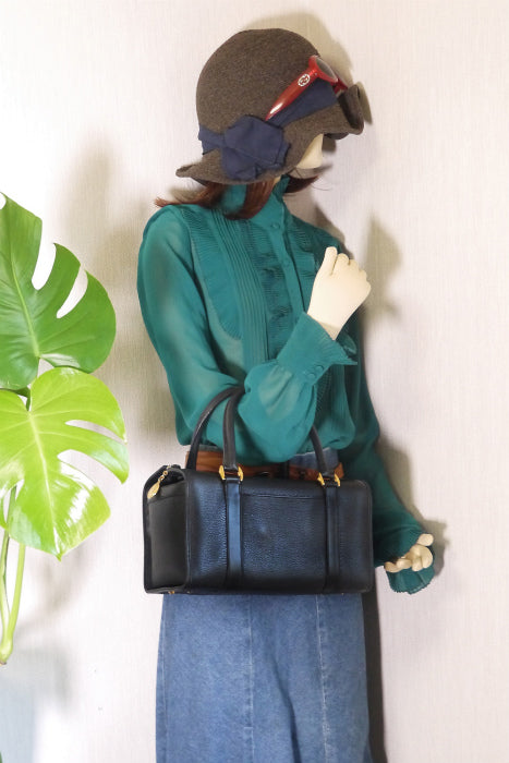 OLD Gucci　角ミニボストン（黒）