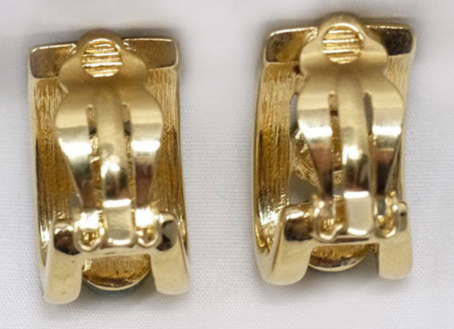 GIVENCHY グリーンストーンイヤリング