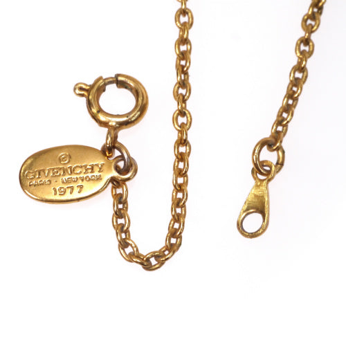 GIVENCHY ７７ｓ赤モチーフ ゴールドネックレス