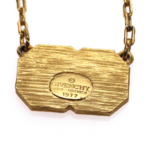 GIVENCHY　ピンクモチーフ ゴールドネックレス