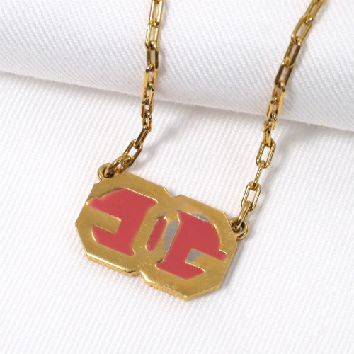 GIVENCHY　ピンクモチーフ ゴールドネックレス