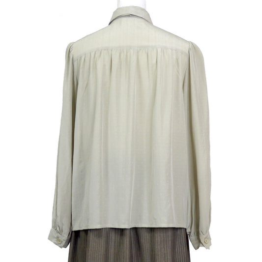 GIVENCHY 　ドット刺繍 ボウタイシルクブラウス （ベージュ）