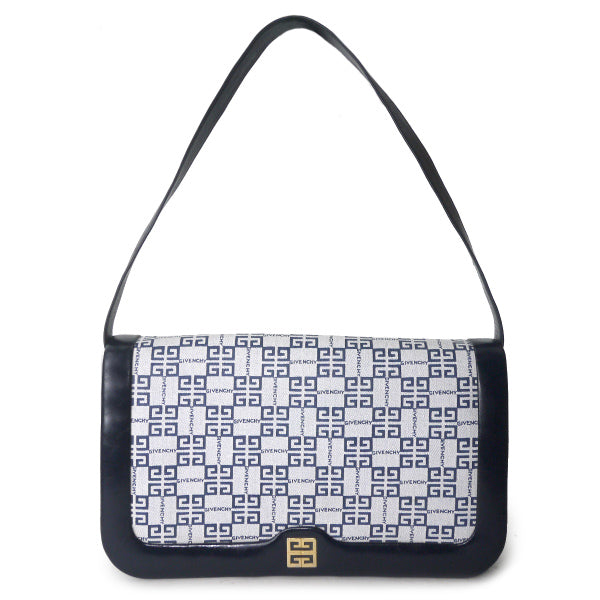GIVENCHY　4Gロゴグラムショルダーバッグ（紺）