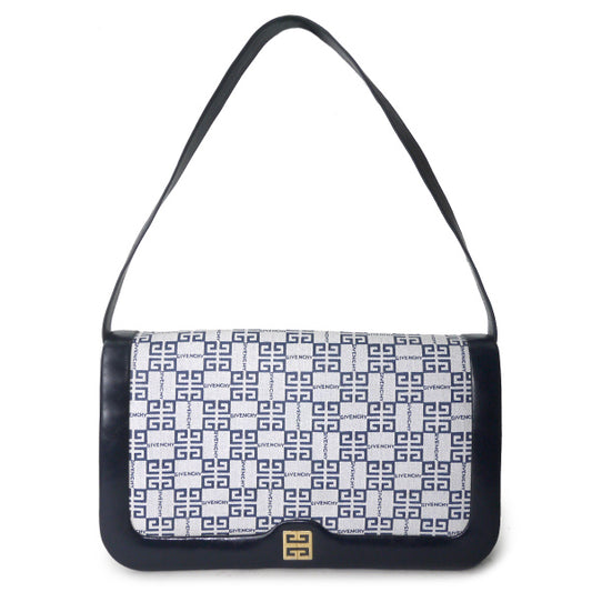 GIVENCHY　4Gロゴグラムショルダーバッグ（紺）