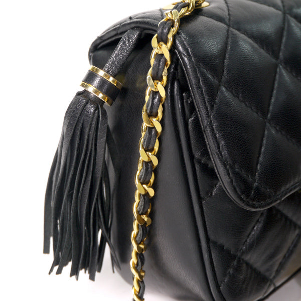 GIVENCHY フリンジ付マトラッセ チェーンショルダー（黒）