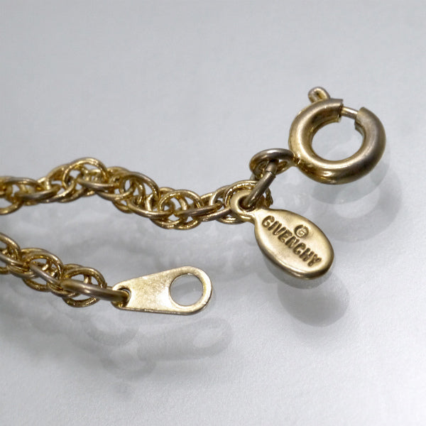 GIVENCHY Gロゴストーンネックレス（ゴールド）