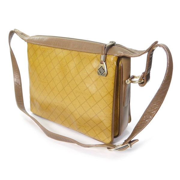 GIVENCHY SACS ロゴ チェック柄スクエアショルダー（黄）