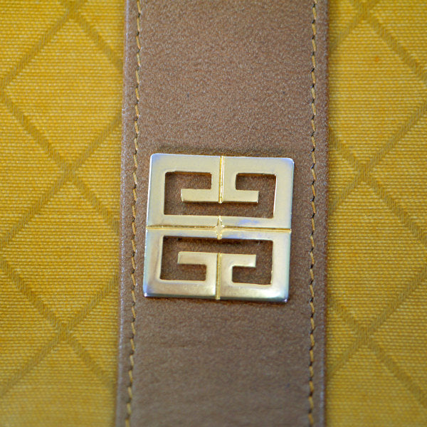 GIVENCHY SACS ロゴ チェック柄スクエアショルダー（黄）