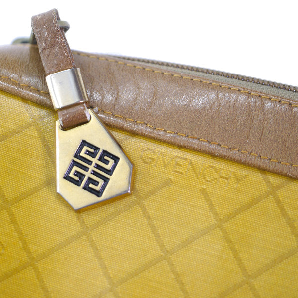 GIVENCHY SACS ロゴ チェック柄スクエアショルダー（黄）